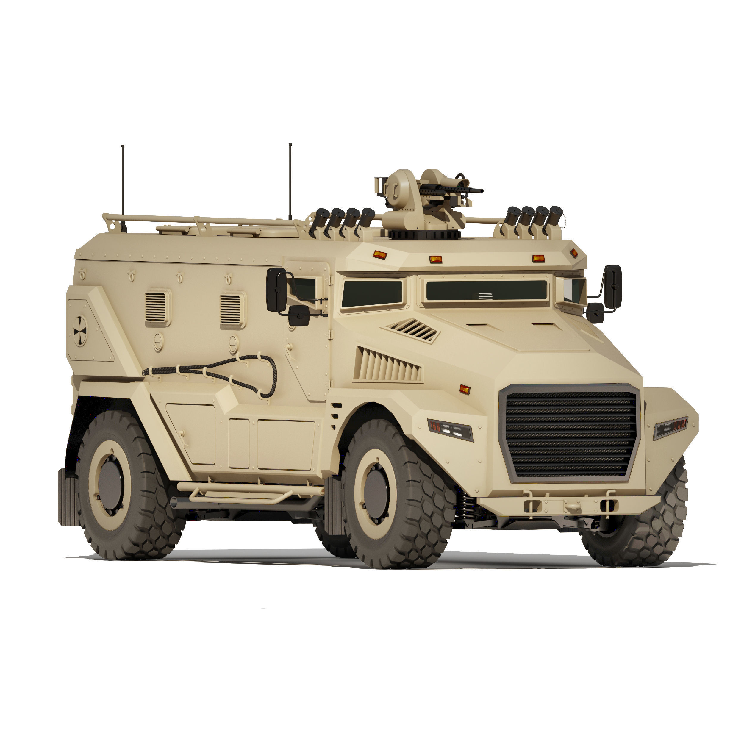 Armored military vehicle 3D model_1