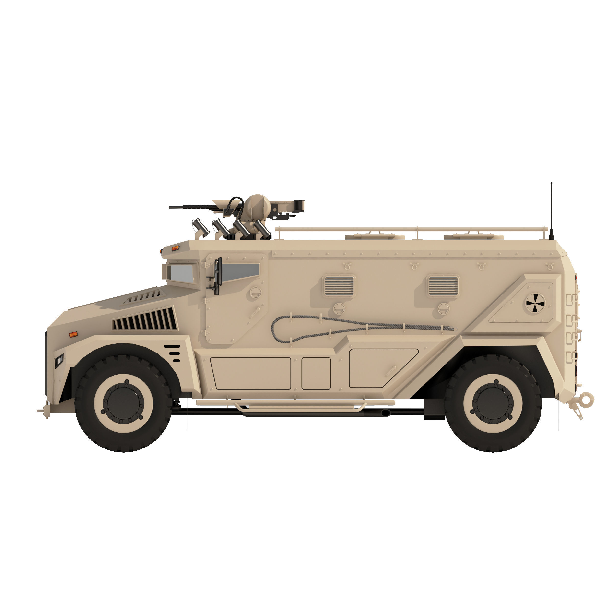 Armored military vehicle 3D model_2
