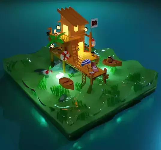 In the middle of the sea