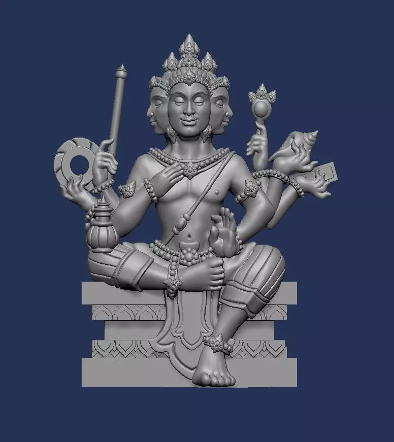 Brahma Hindu god 3d printable model 3D print model_0