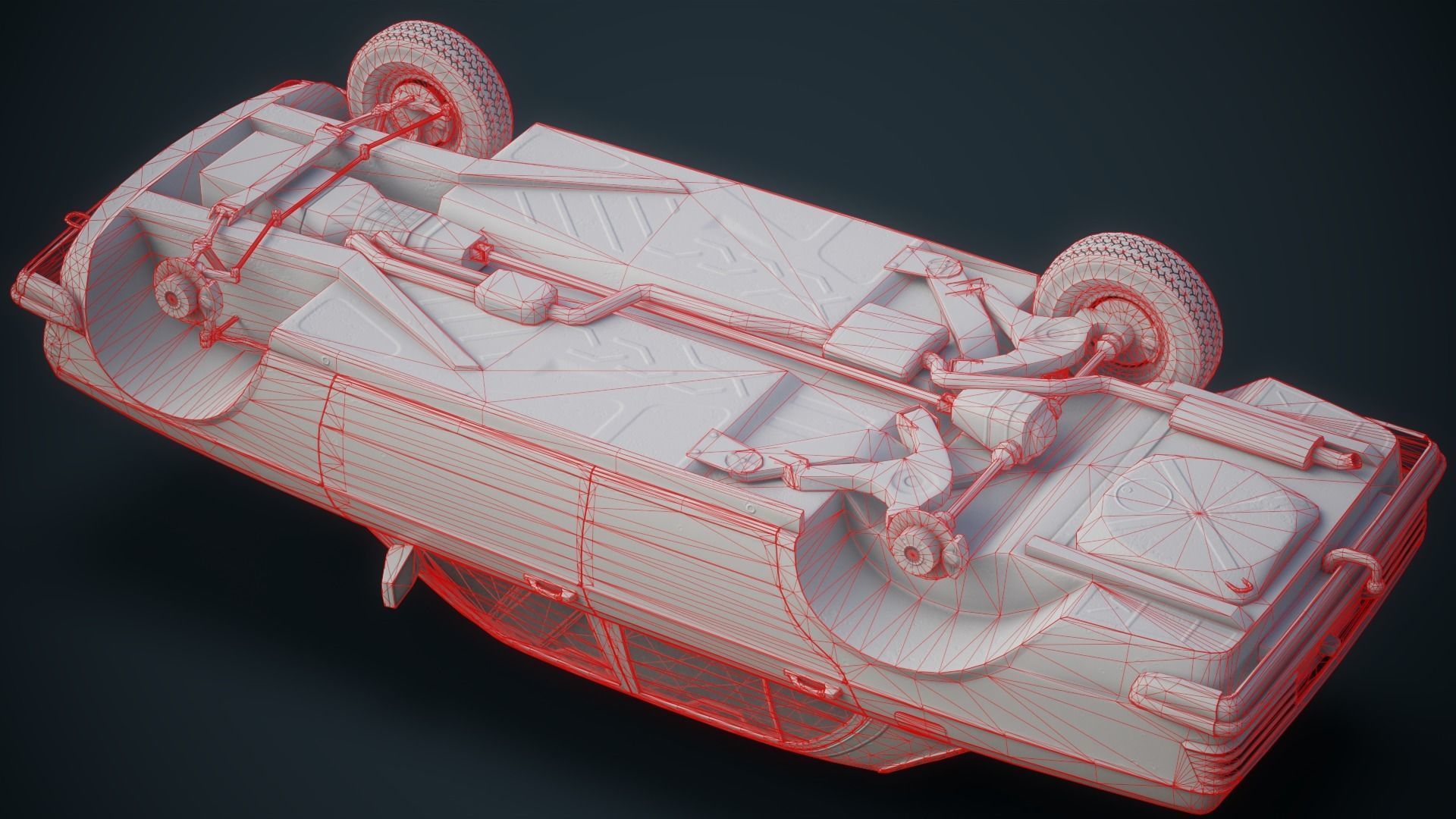 Old Classic car Sedan Set  with interior in 9 color variants az9 Low-poly 3D model_12