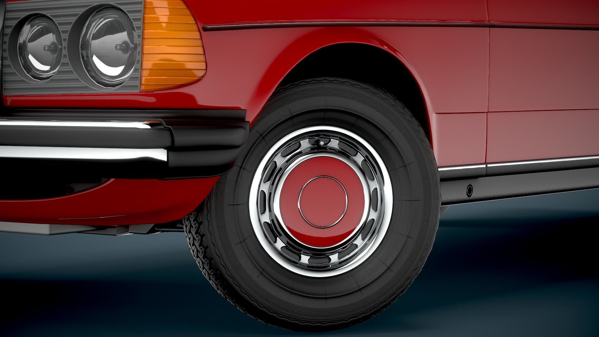 Old Classic car Sedan Set  with interior in 9 color variants az9 Low-poly 3D model_29