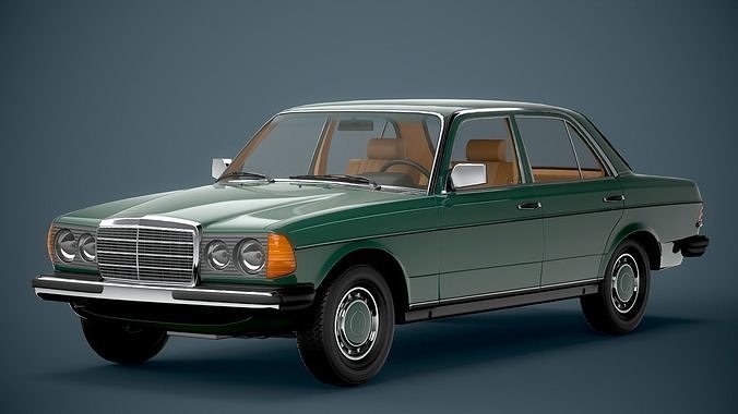 Old Classic car Sedan Set  with interior in 9 color variants az9 Low-poly 3D model 4
