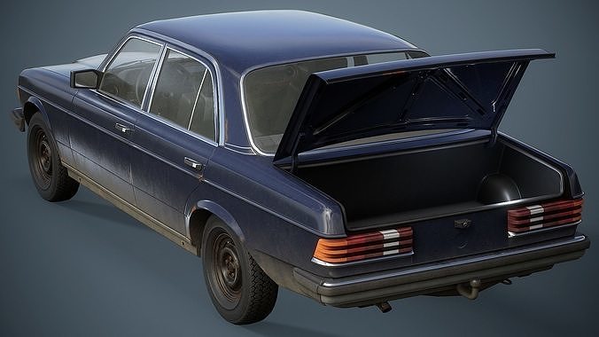 Old Classic car Sedan Set  with interior in 9 color variants az9 Low-poly 3D model 5