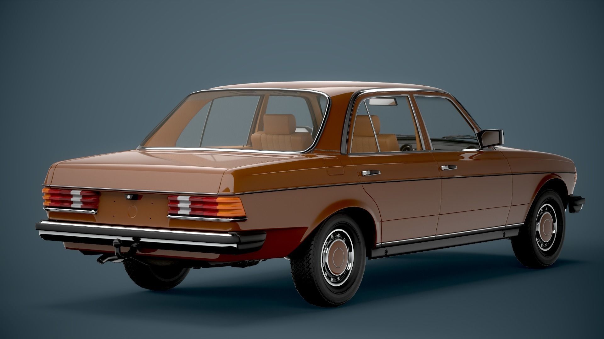 Old Classic car Sedan Set  with interior in 9 color variants az9 Low-poly 3D model_2