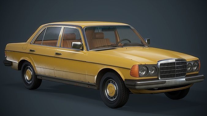 Old Classic car Sedan Set  with interior in 9 color variants az9 Low-poly 3D model 6