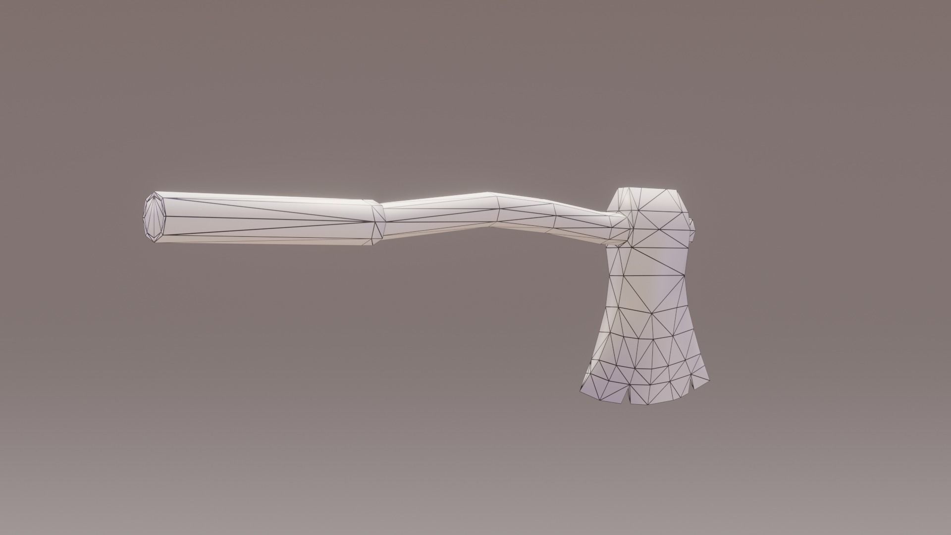 Golden axe Low-poly 3D model_8