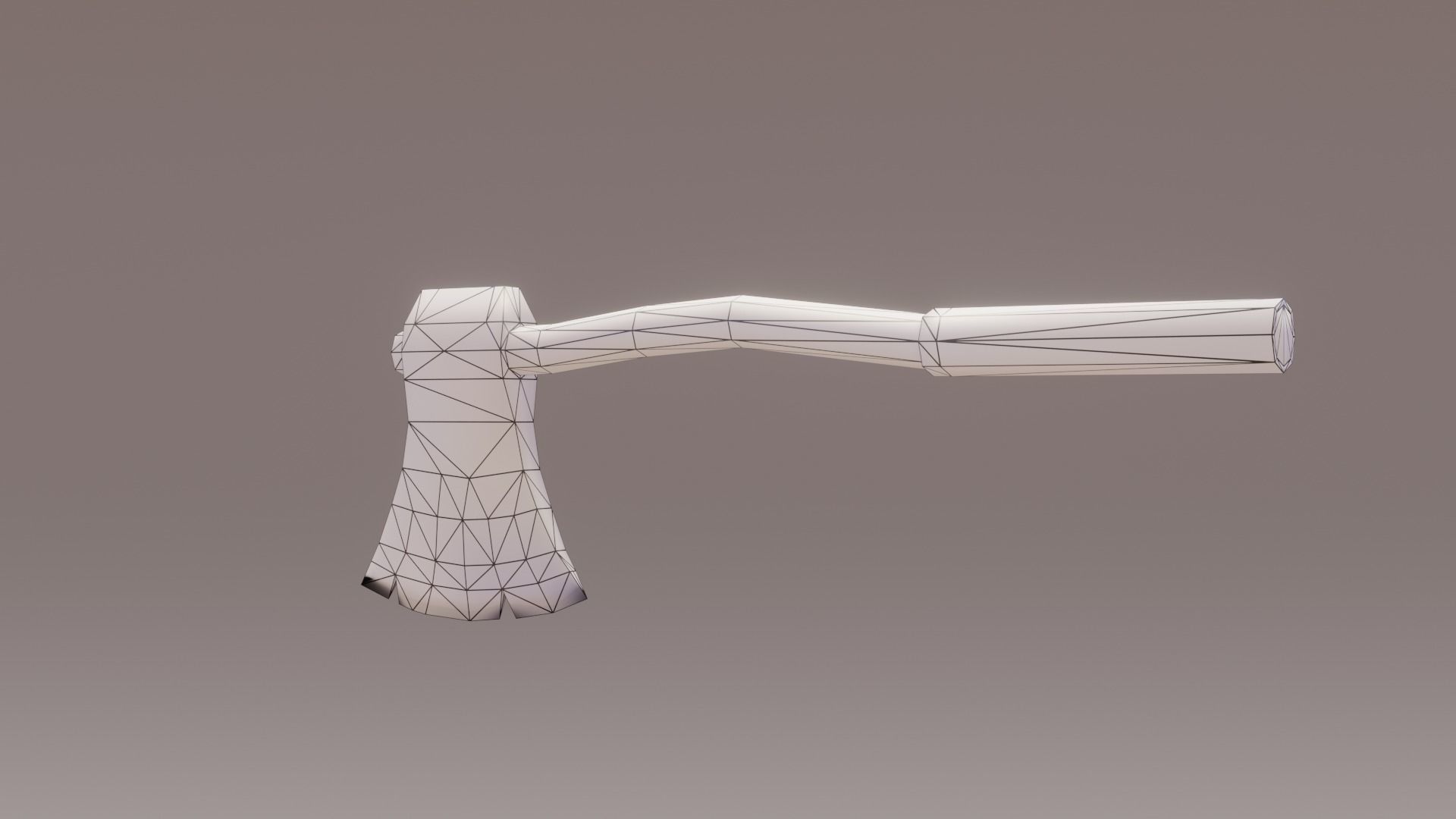 Golden axe Low-poly 3D model_7