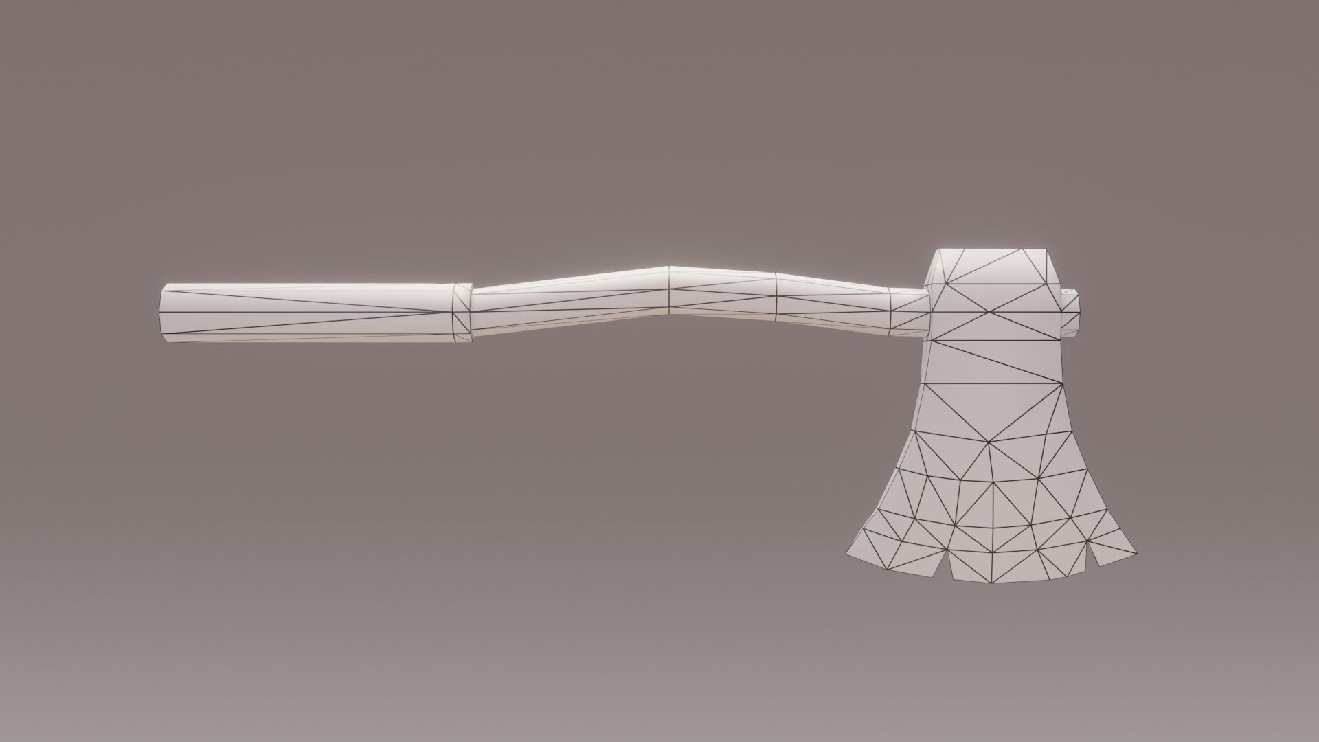 Golden axe Low-poly 3D model_5