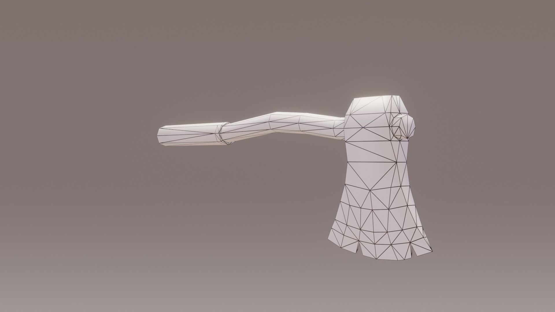 Golden axe Low-poly 3D model_6