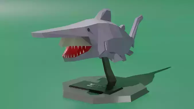 Desktop Mascot Goblin Shark Low-poly 3D model