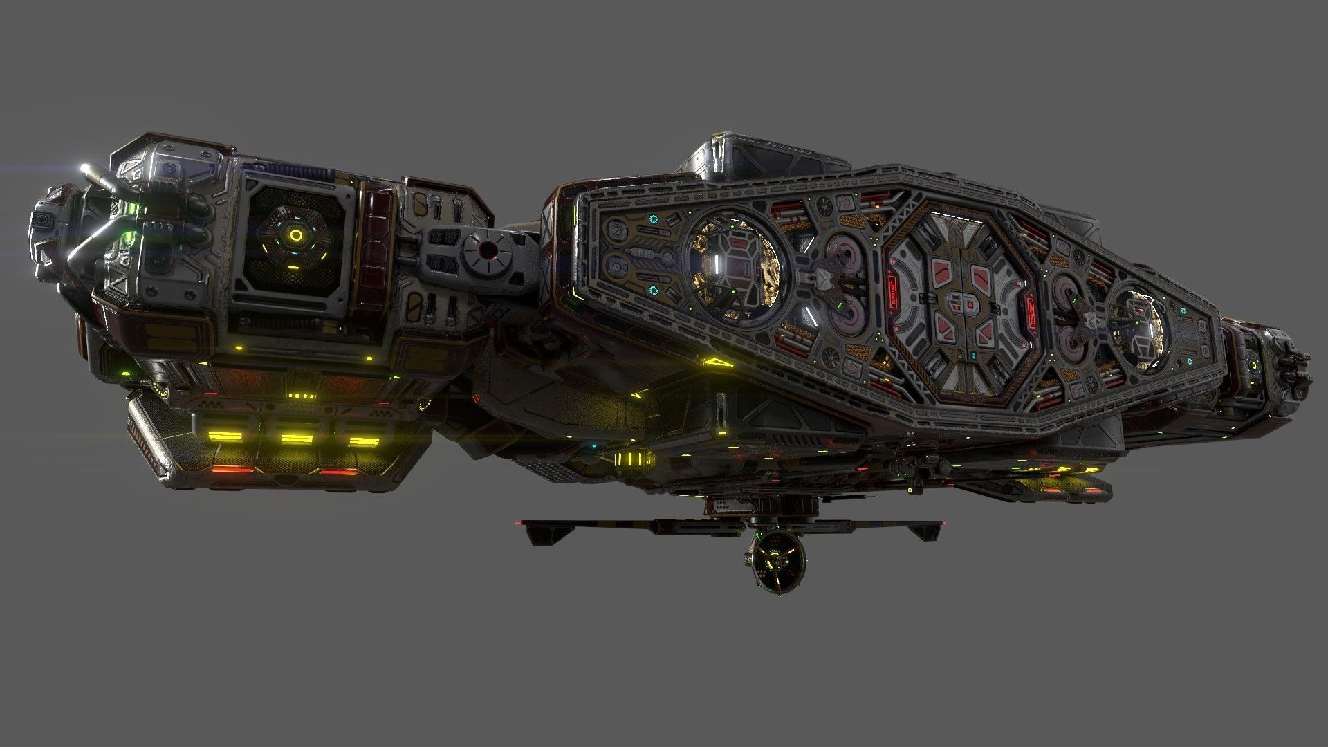 Imperial Assault Ship Section 3D model_9