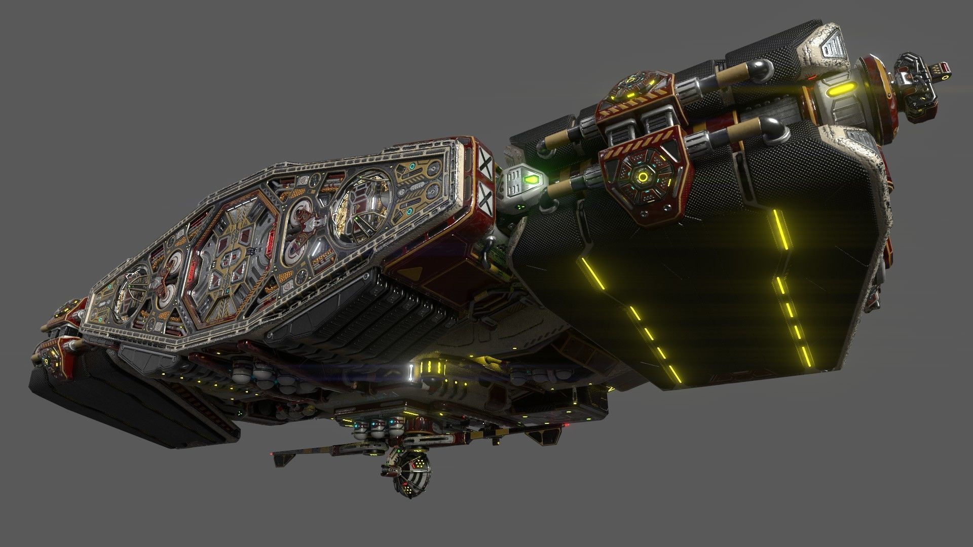 Imperial Assault Ship Section 3D model_11