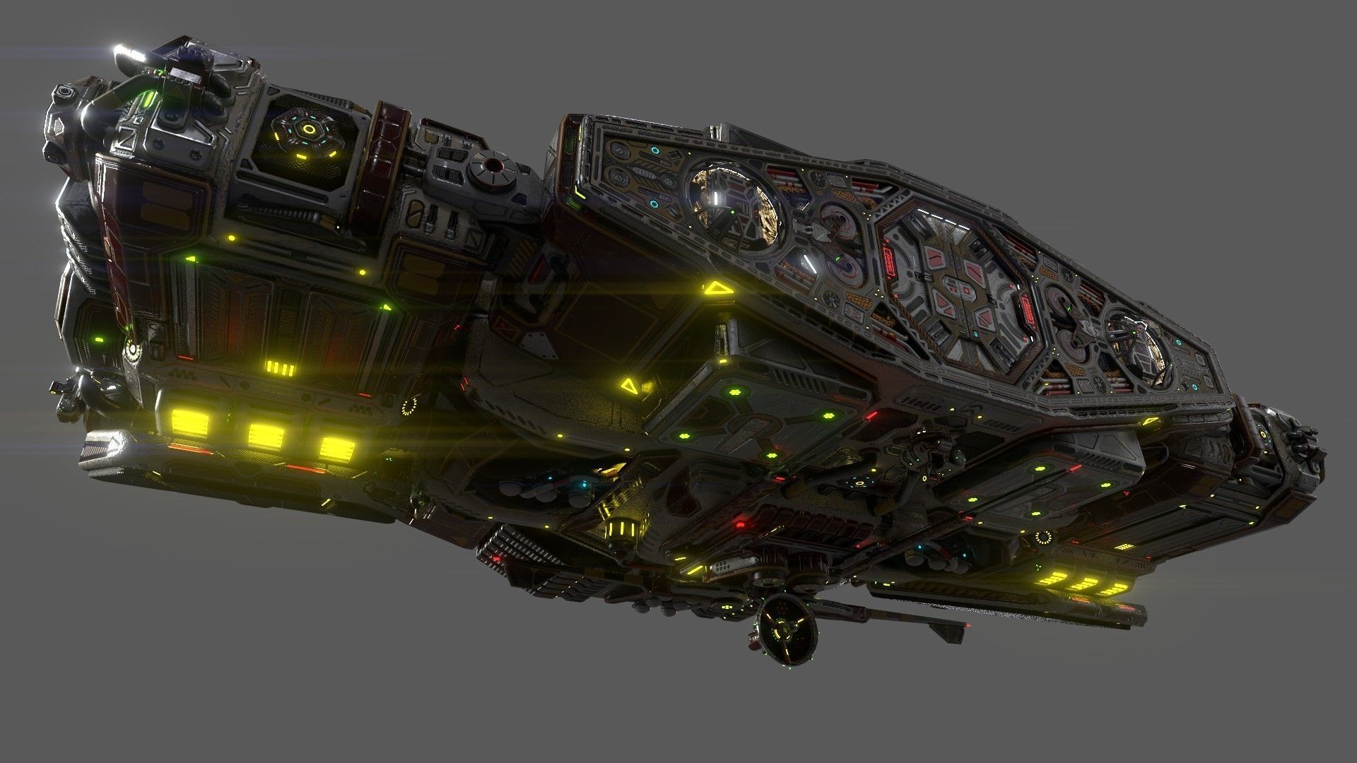 Imperial Assault Ship Section 3D model_5