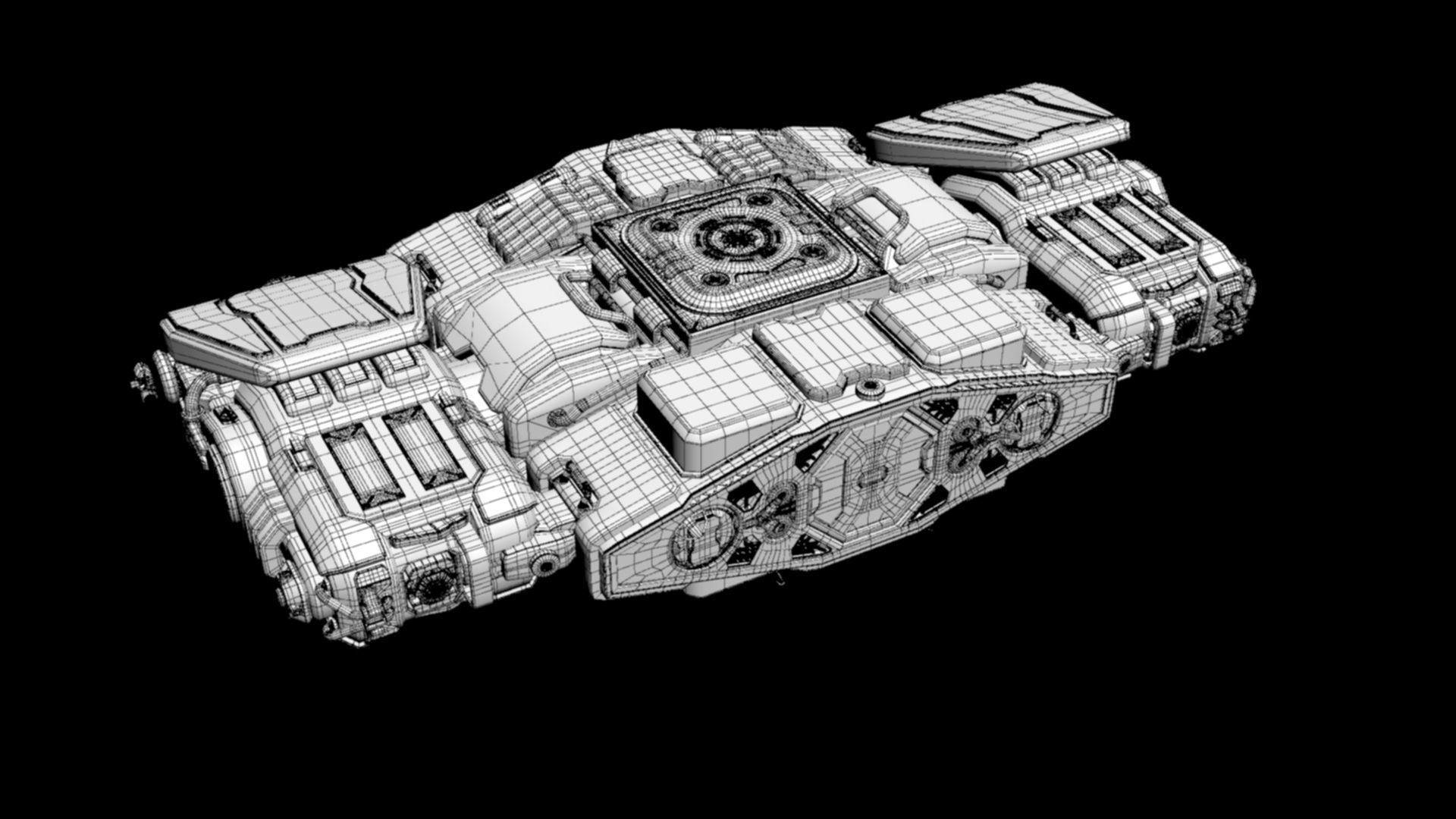 Imperial Assault Ship Section 3D model_14