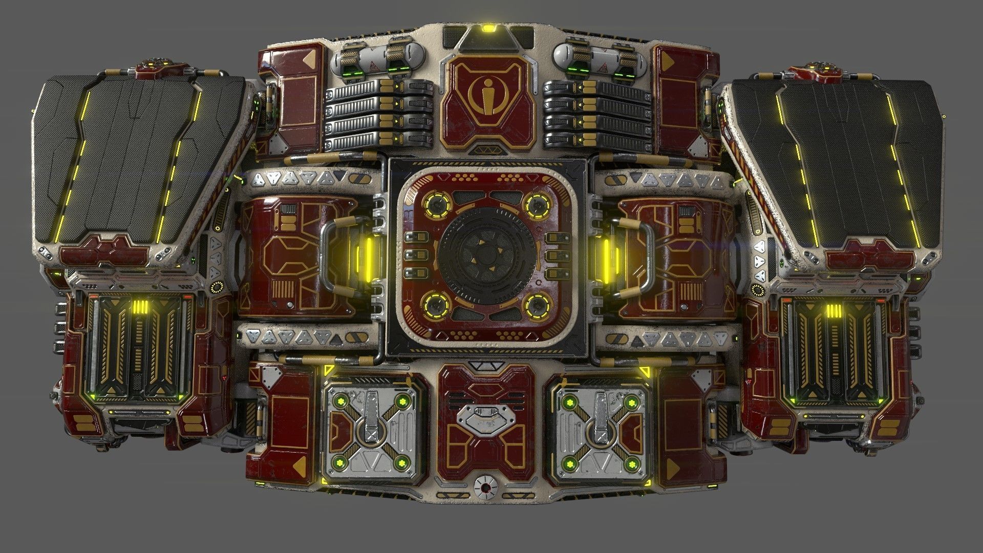 Imperial Assault Ship Section 3D model_7