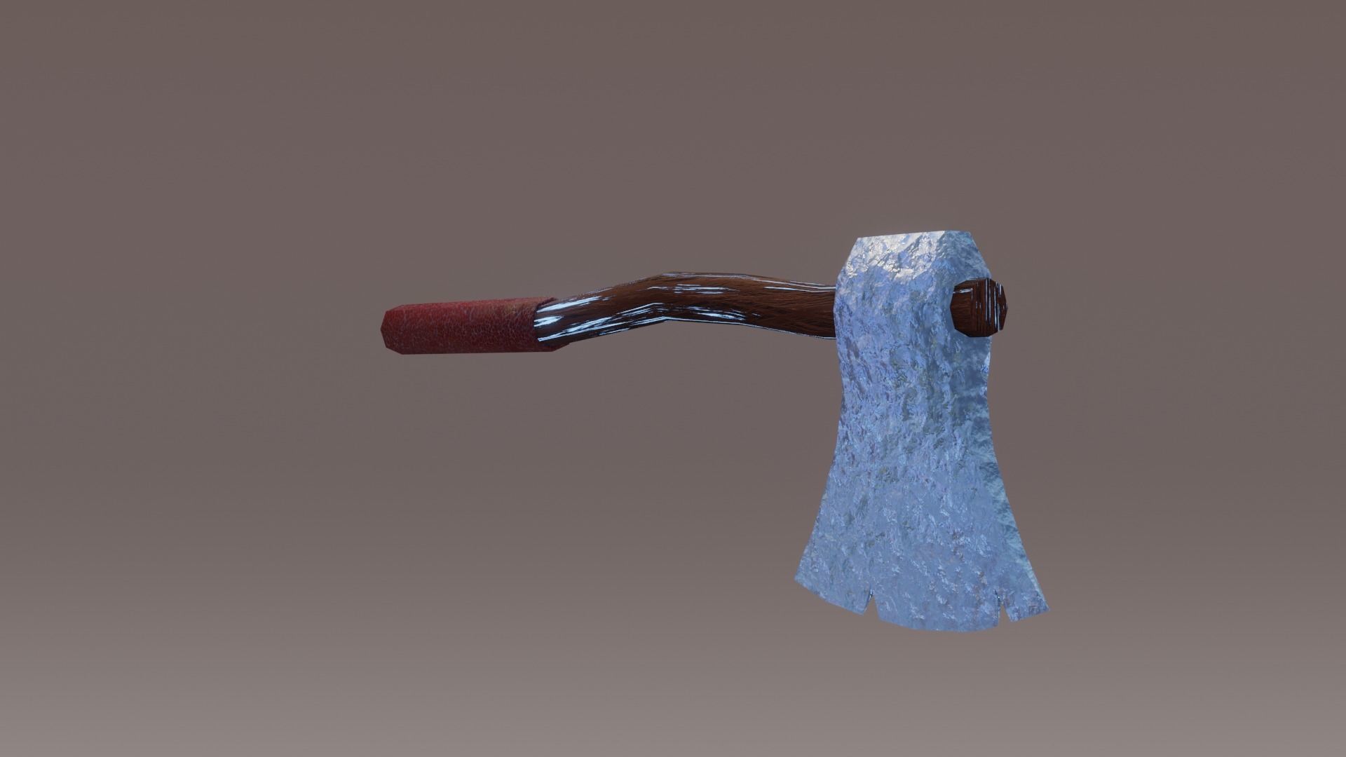 Cristal Axe Low-poly 3D model_2