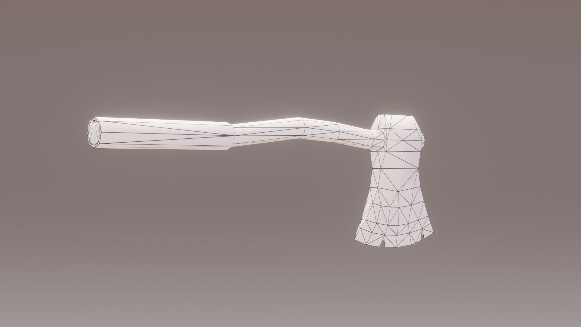 Cristal Axe Low-poly 3D model_8