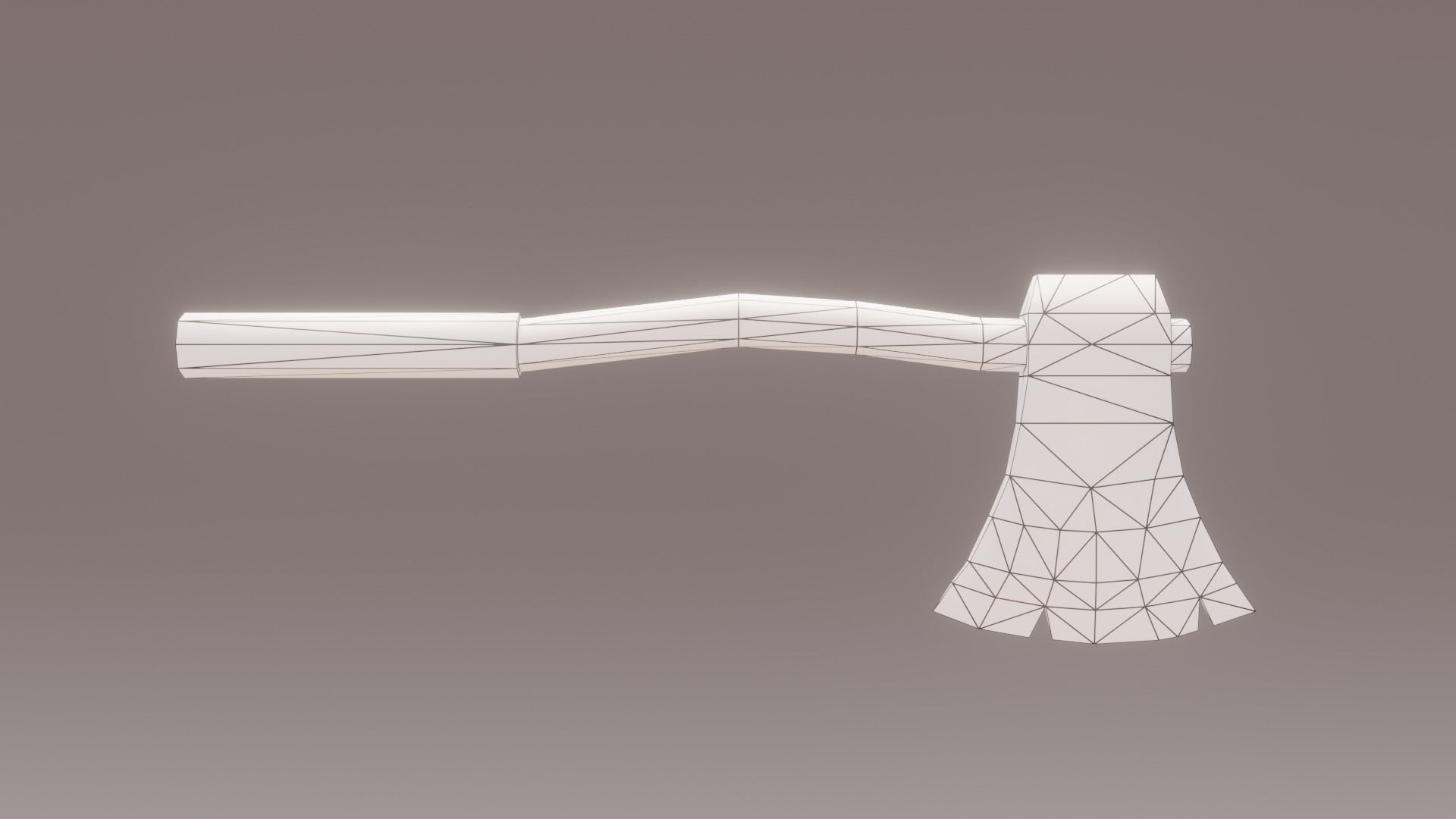 Cristal Axe Low-poly 3D model_5