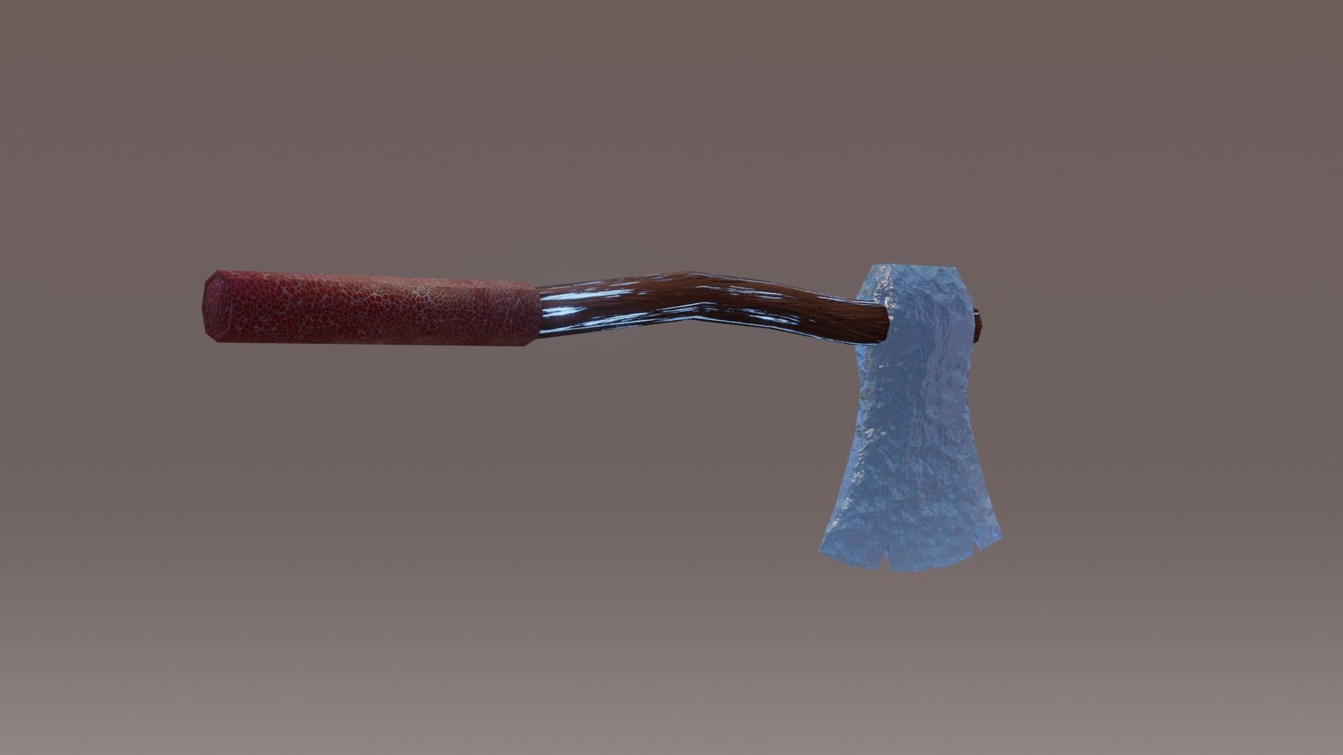 Cristal Axe Low-poly 3D model_4