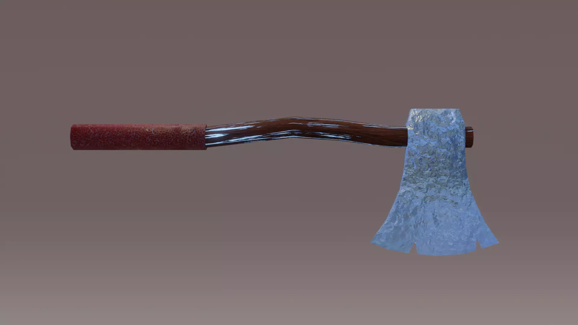 Cristal Axe Low-poly 3D model_0