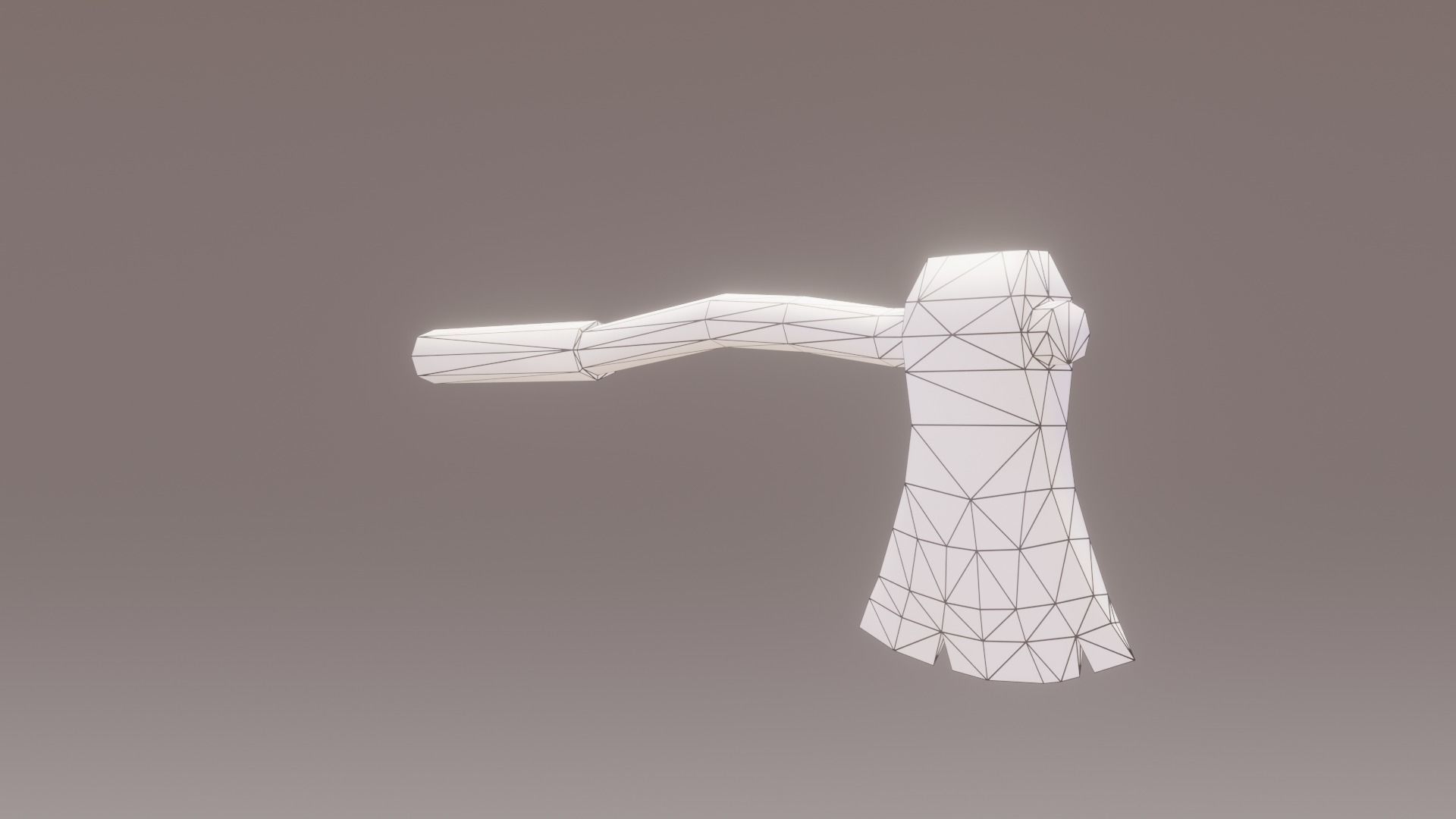 Cristal Axe Low-poly 3D model_6