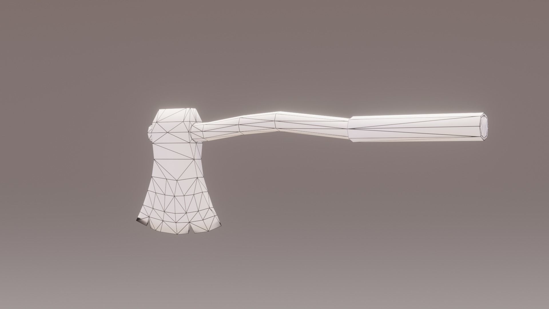 Cristal Axe Low-poly 3D model_7