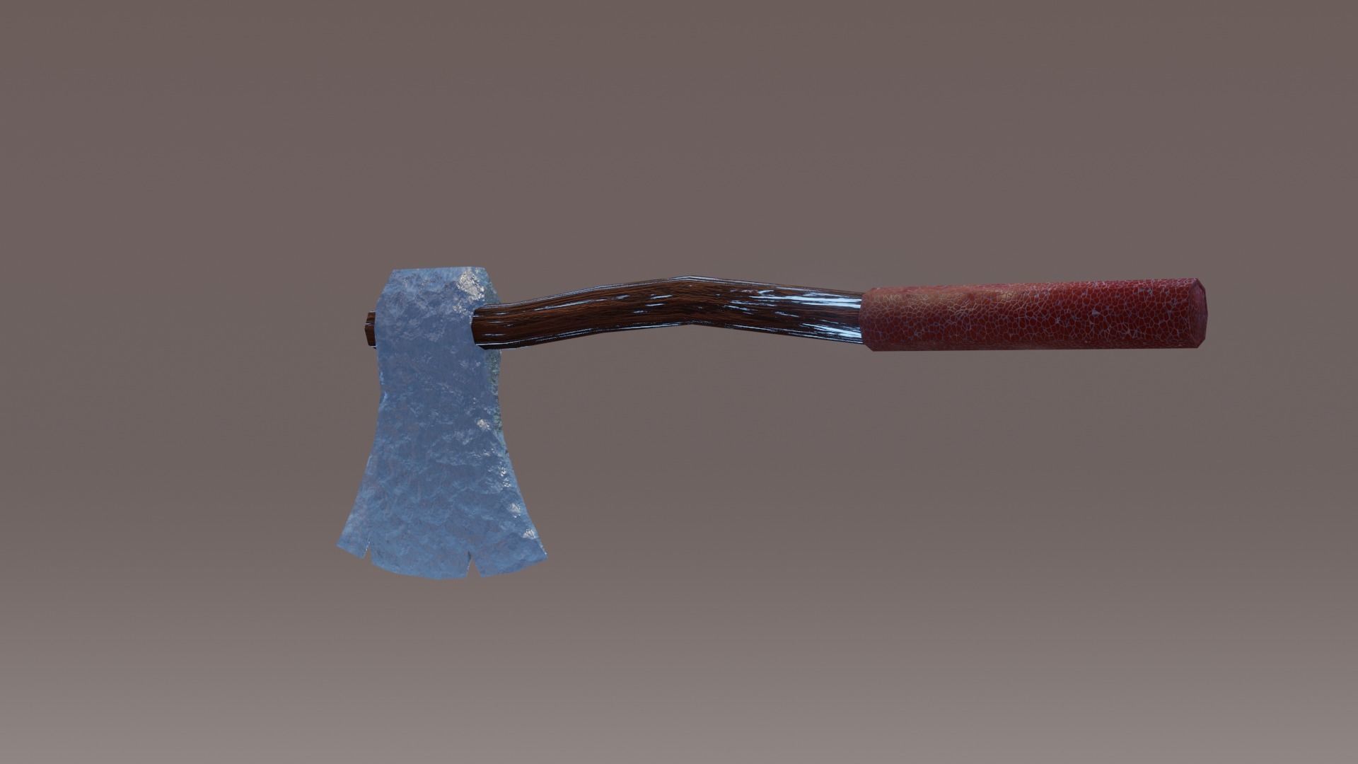 Cristal Axe Low-poly 3D model_3
