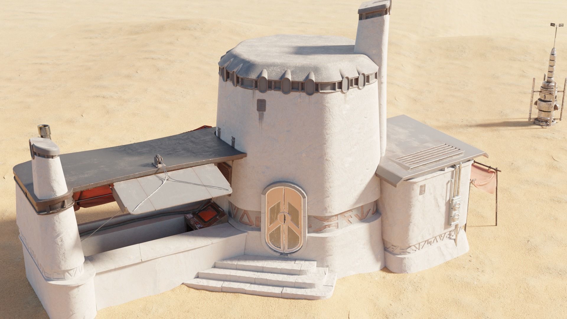 Star Wars Tatooine Merchant Building 3D model_3