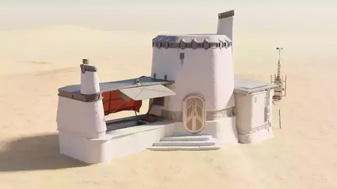 Star Wars Tatooine Merchant Building 3D model