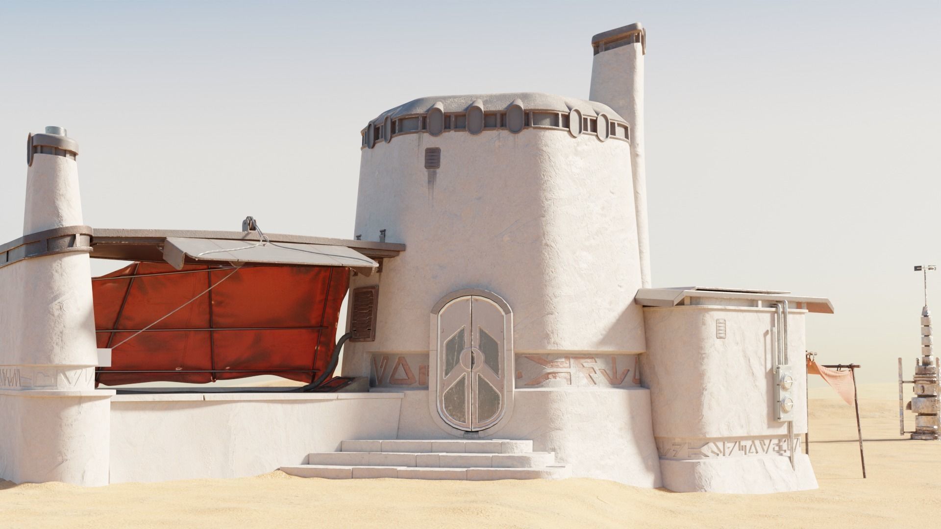 Star Wars Tatooine Merchant Building 3D model_2