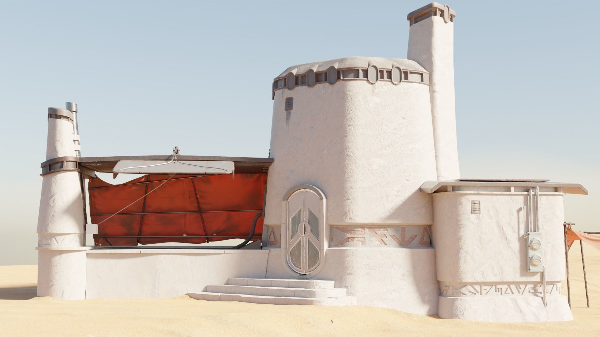 Star Wars Tatooine Merchant Building 3D model_1