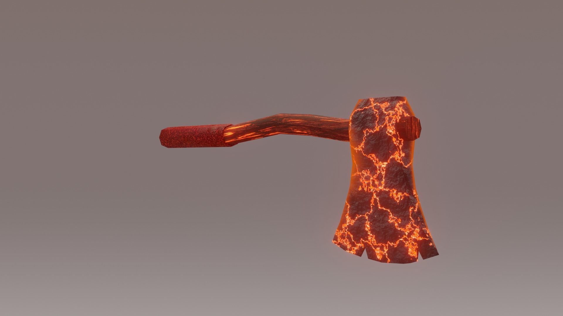 Lava axe Low-poly 3D model_2