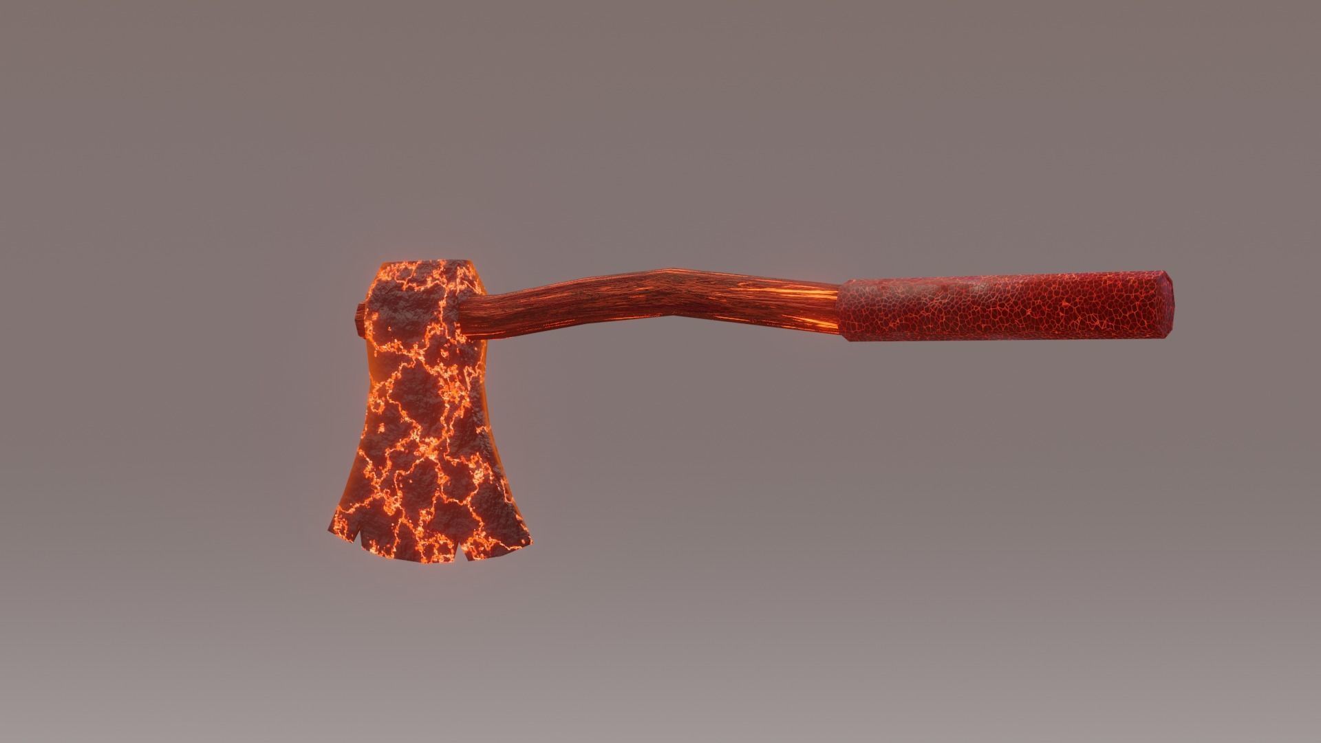 Lava axe Low-poly 3D model_3