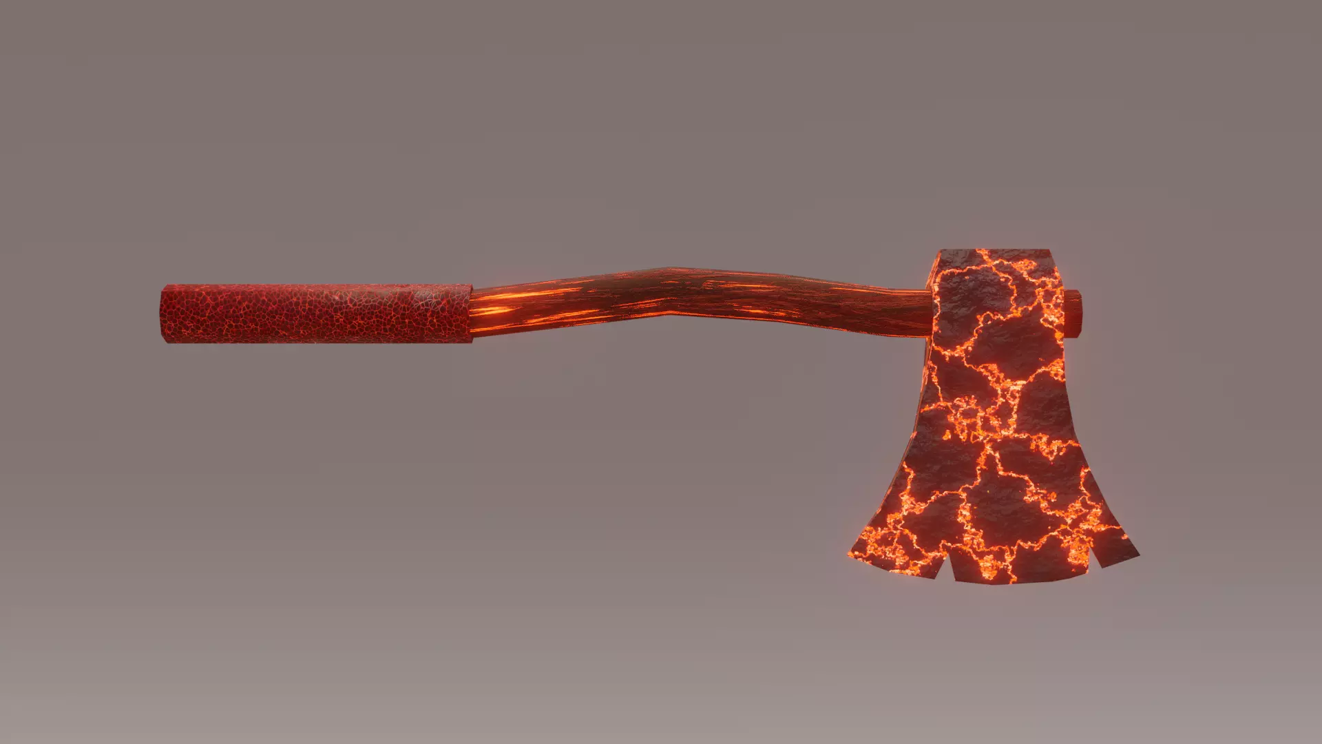 Lava axe Low-poly 3D model_0