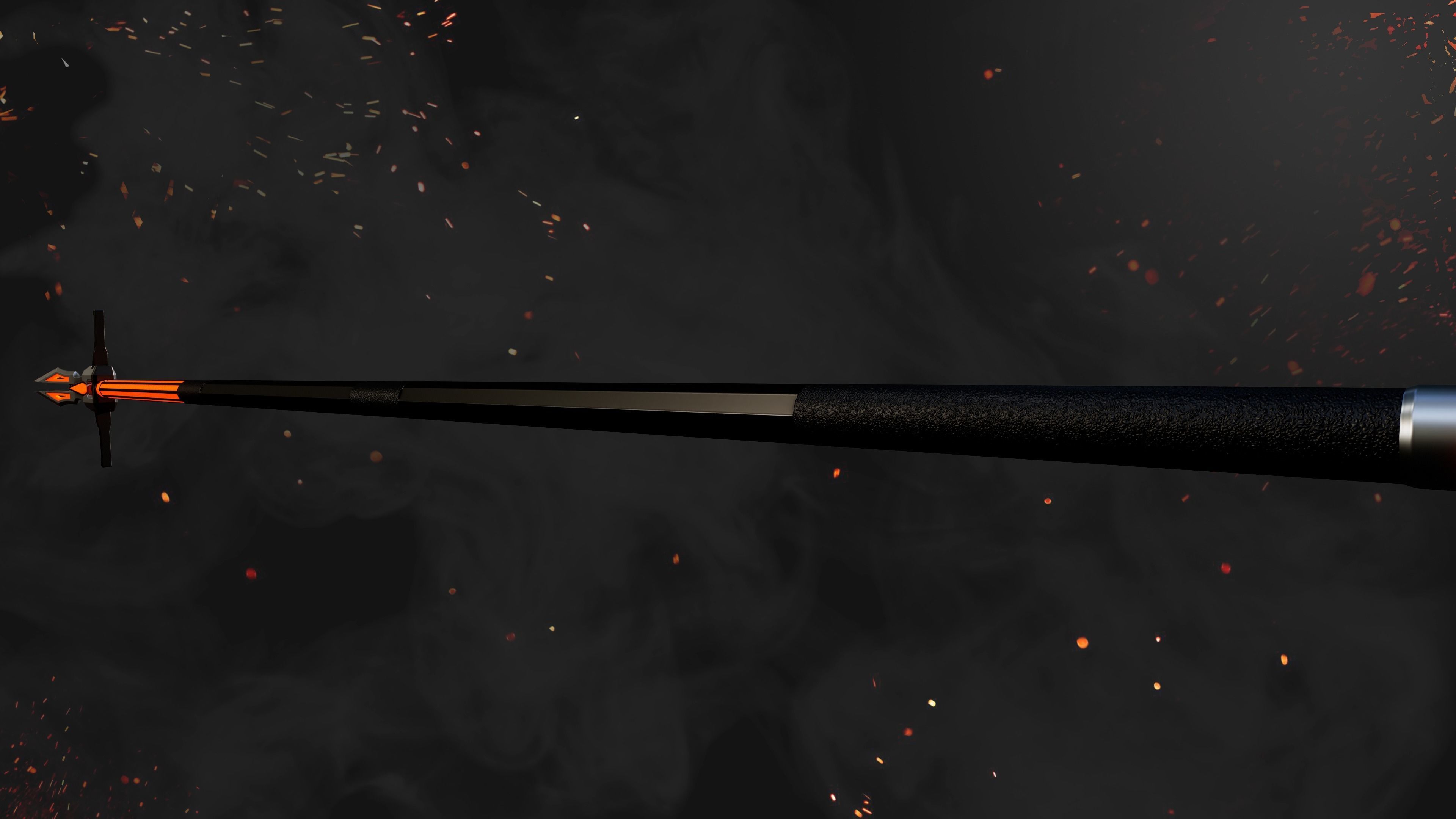 Future Sci-Fi Spear Game-Ready Low-poly 3D model Low-poly 3D model_5