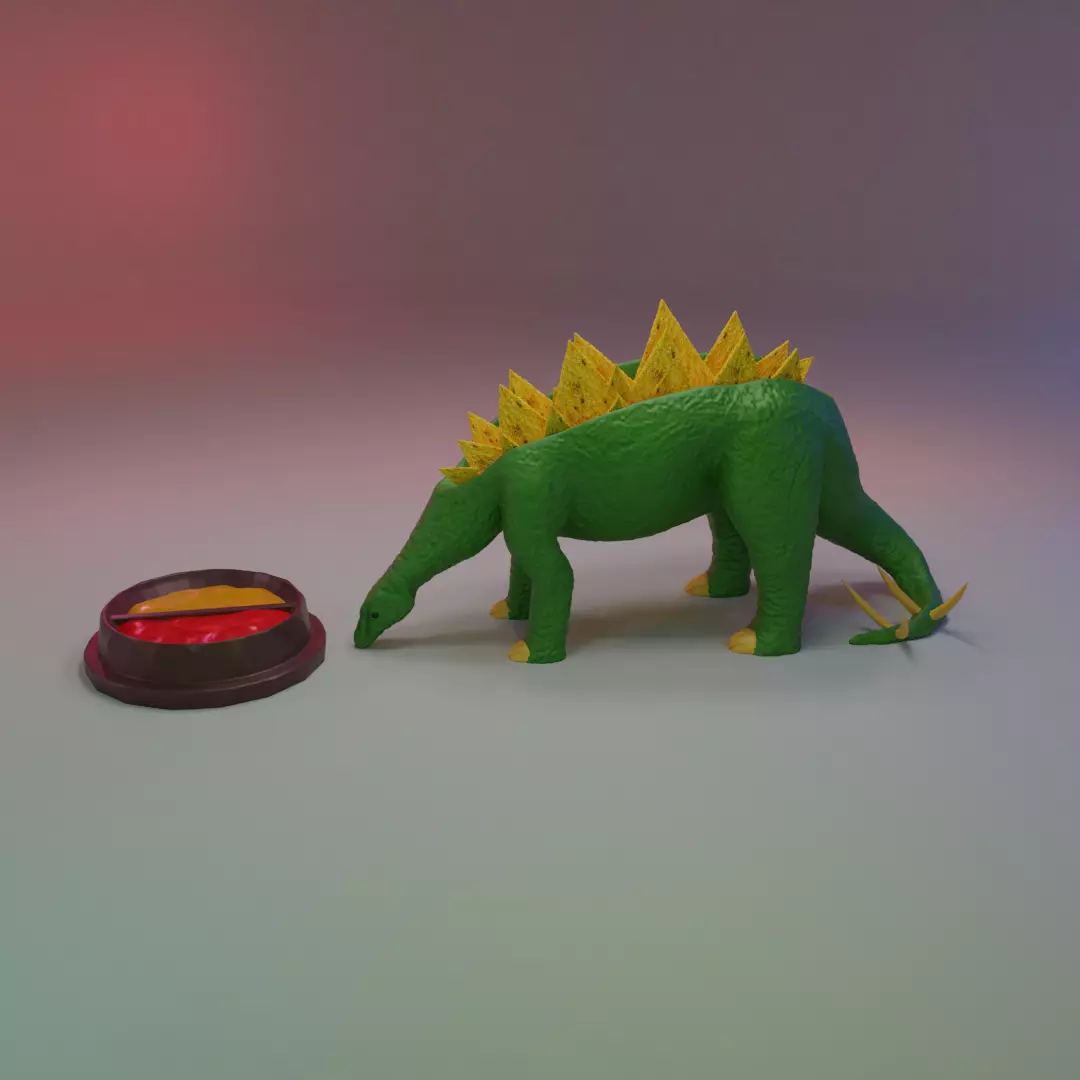 Nachosaurus toy dinosaur 3D print model