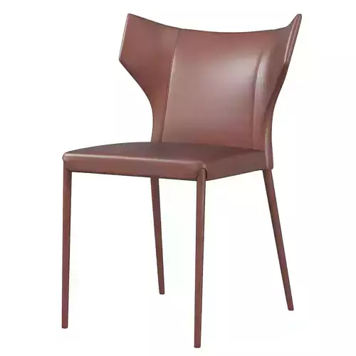 Pi greco dining chair leather orange by Natuzzi