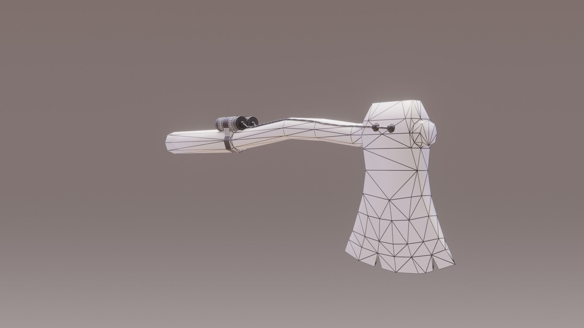 Eletric axe Low-poly 3D model_6