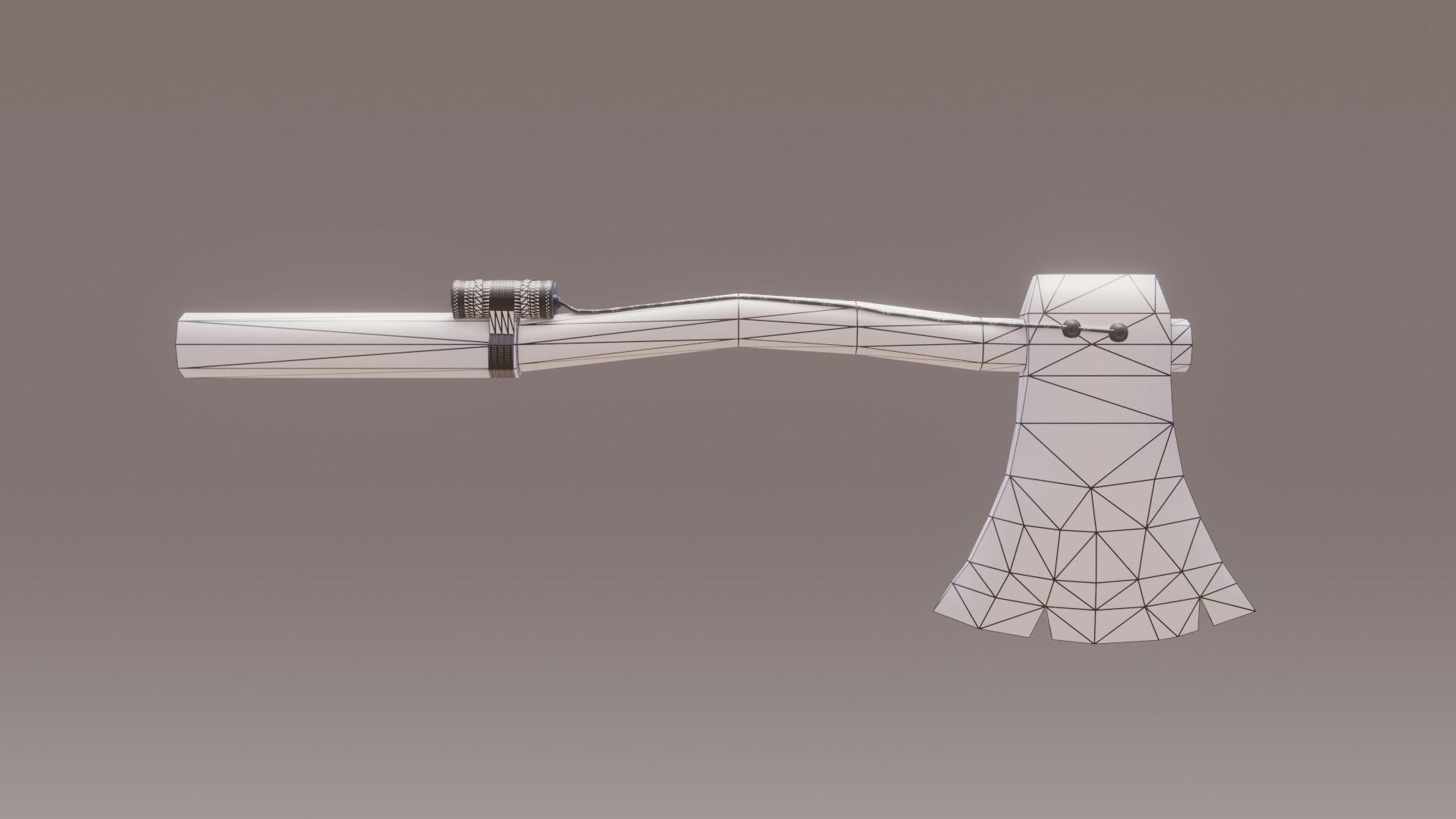 Eletric axe Low-poly 3D model_5