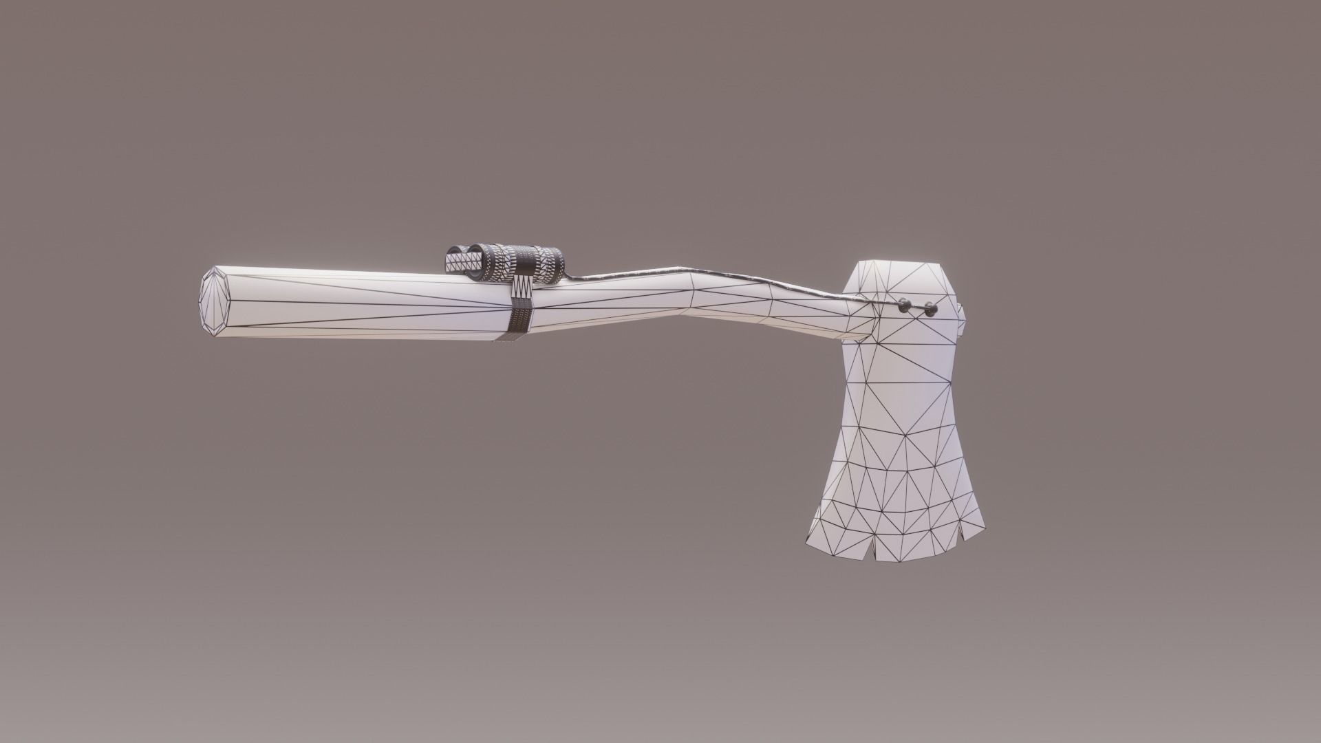 Eletric axe Low-poly 3D model_8