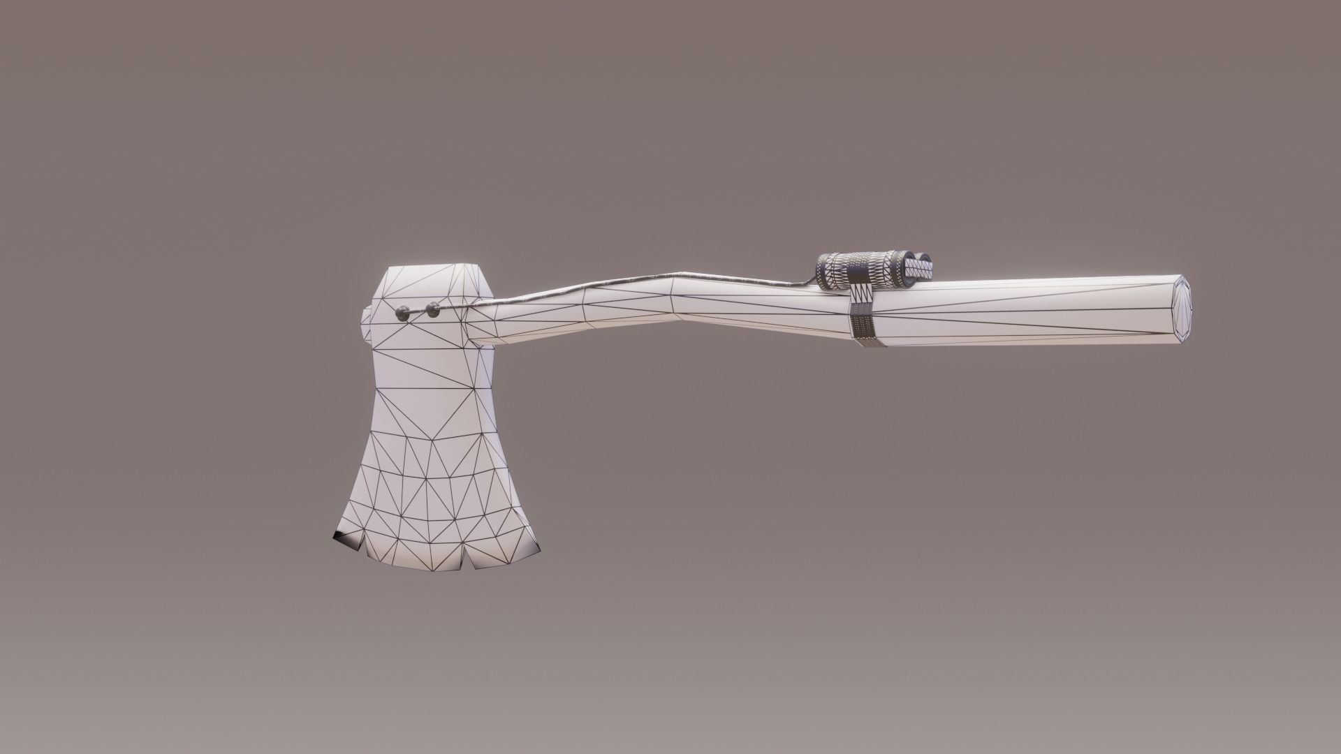 Eletric axe Low-poly 3D model_7