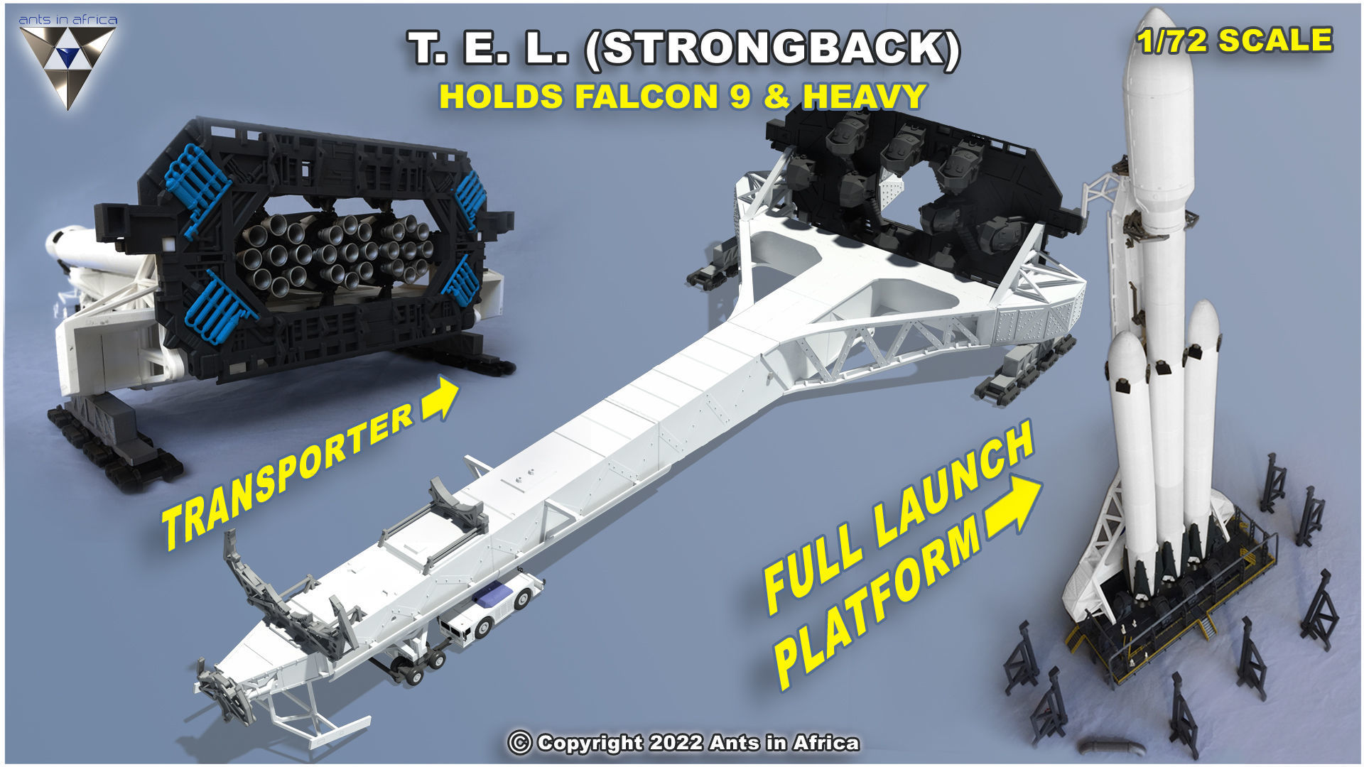 Strongback Stand For Falcon 3D print model_0