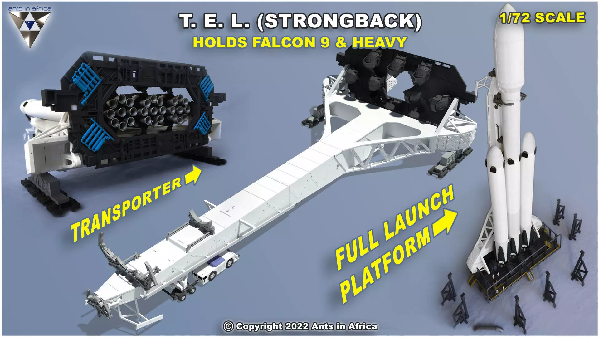 Strongback Stand For Falcon 3D print model_0
