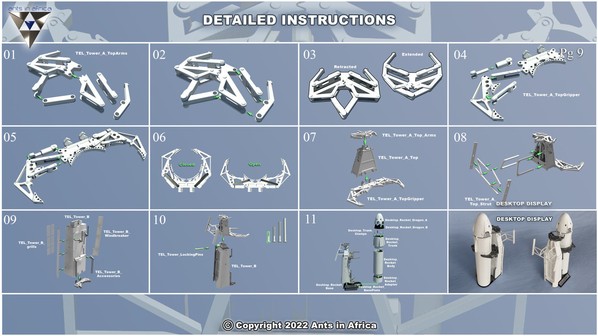 Strongback Stand For Falcon 3D print model_14