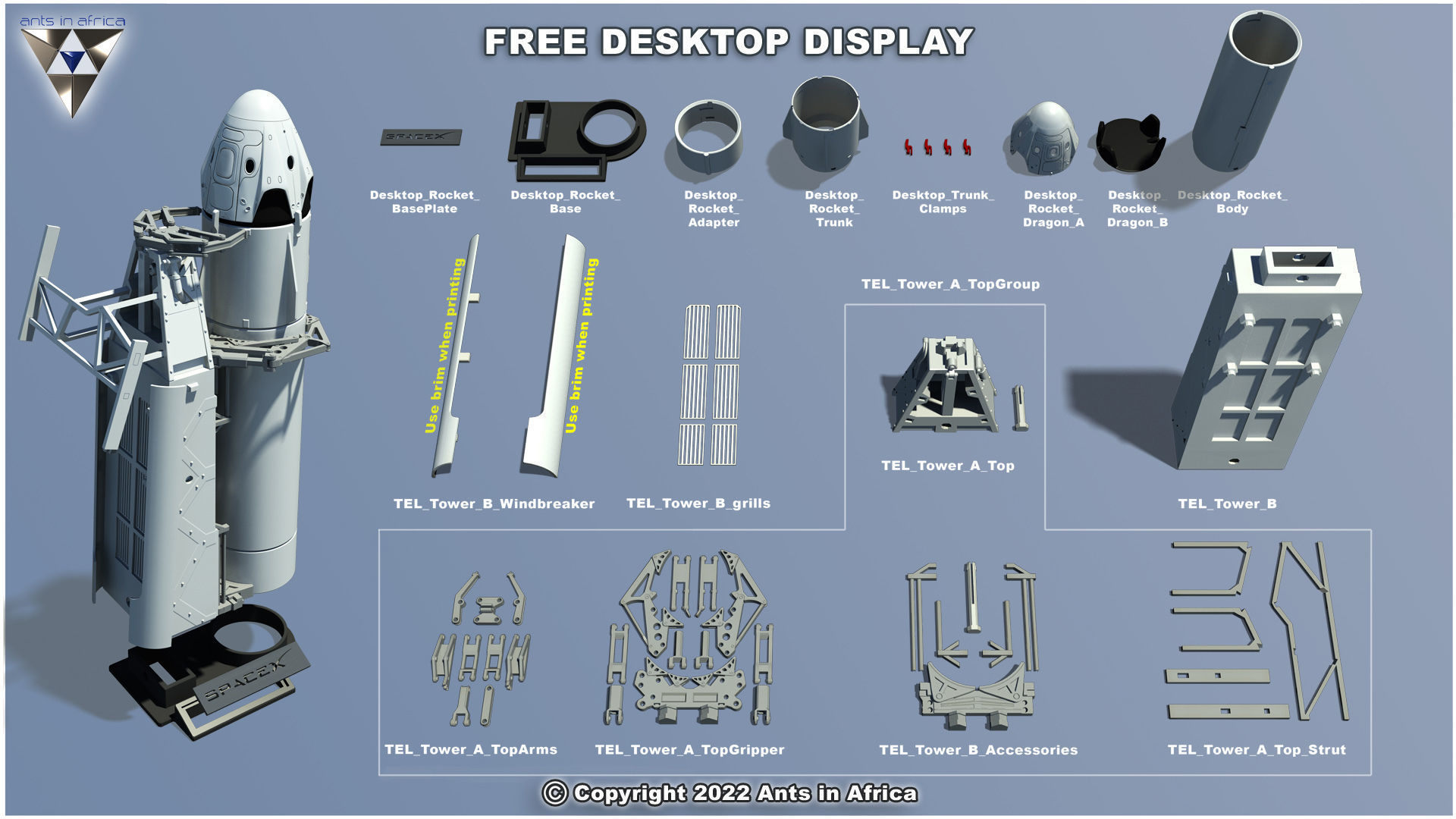 Strongback Stand For Falcon 3D print model_15