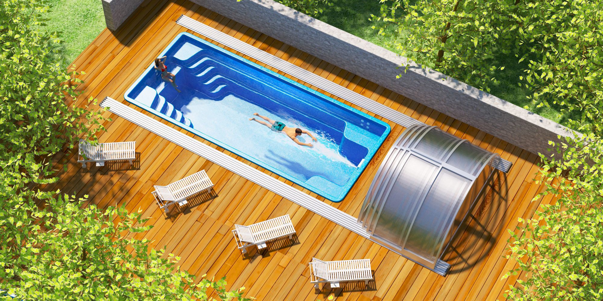 Oscar swimming pool 3D model_1