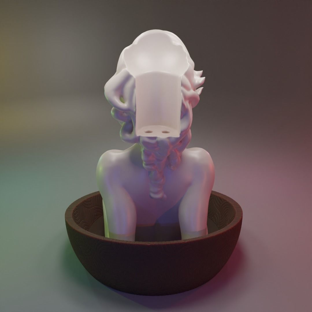 Backflow Incense Burner Breast 3D print model_3