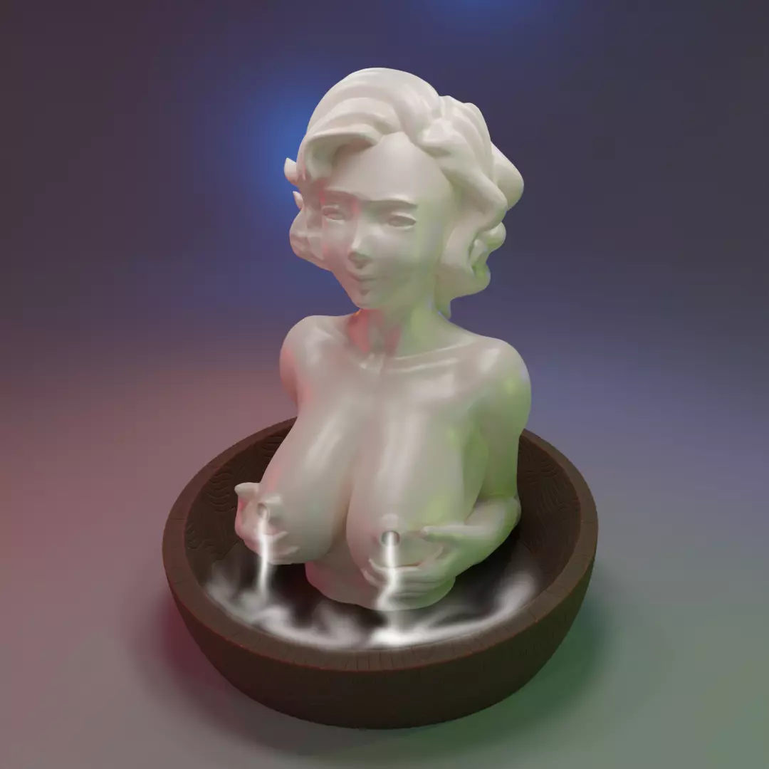Backflow Incense Burner Breast 3D print model_0