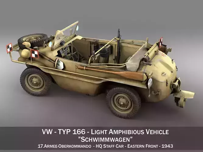 VW - Typ 166 - Schwimmwagen - 17 Armee HQ 